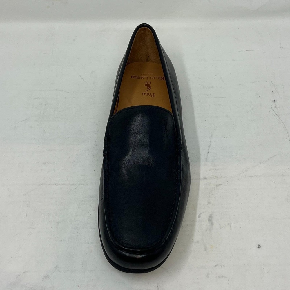 Polo Ralph Lauren Allon Loafers Mens 10D Black Leather Slip On Driving Shoes VTG - Picture 7 of 15